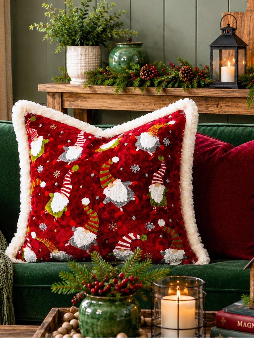 Gnome Santa π
π» Adorable Pillow! EUC π
π» White fluffy trim adds extra flair!